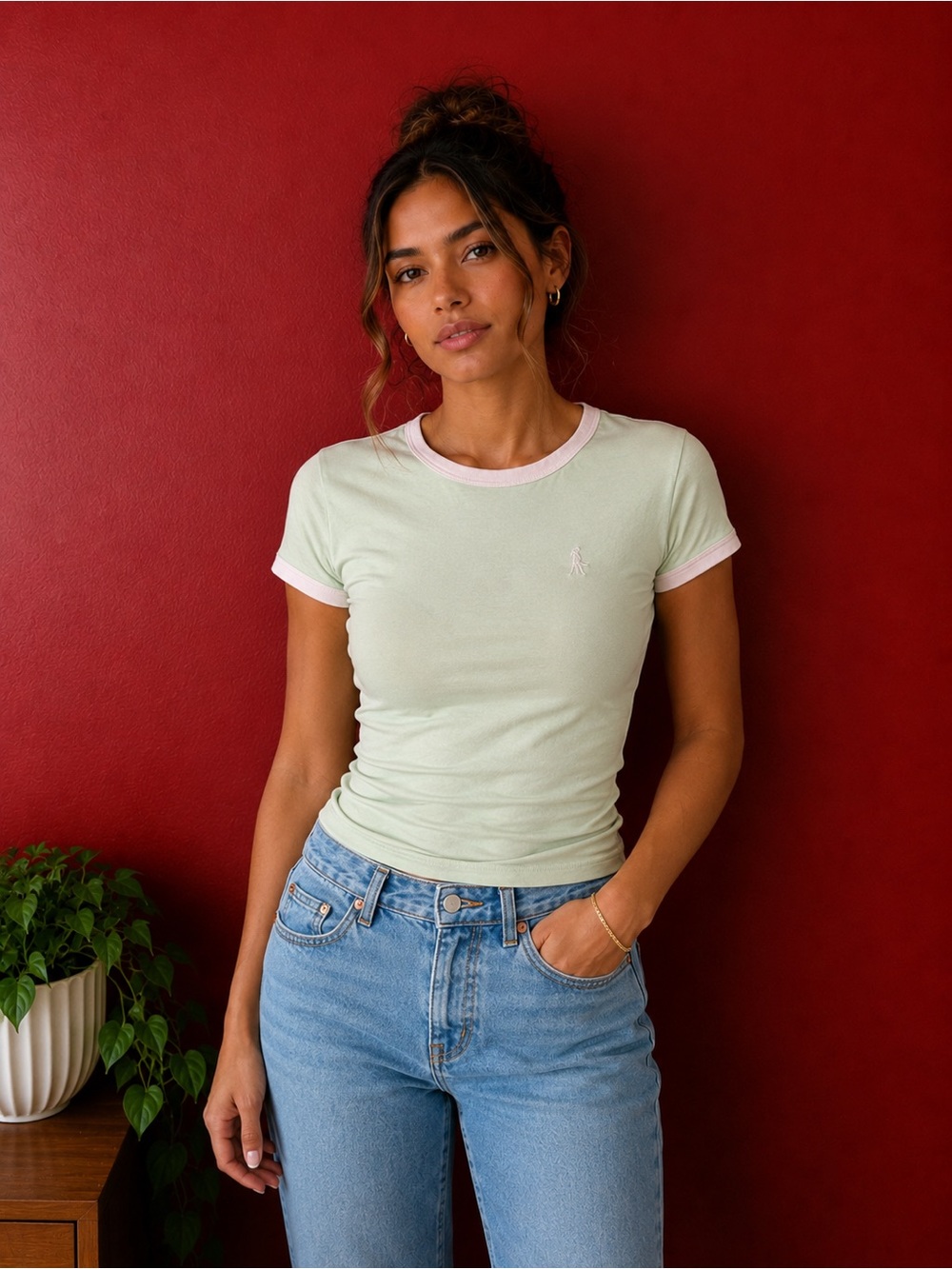 Jack Wills Mint Green Ringer T-Shirt UK 8 | BNWT